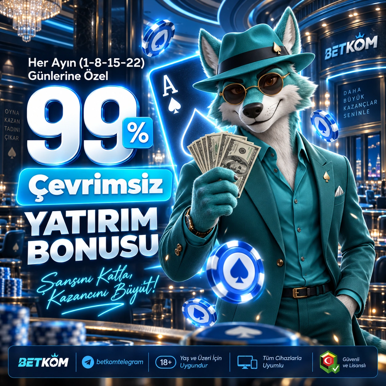 Betkom %99 Çevrimsiz Yatırım Bonusu
