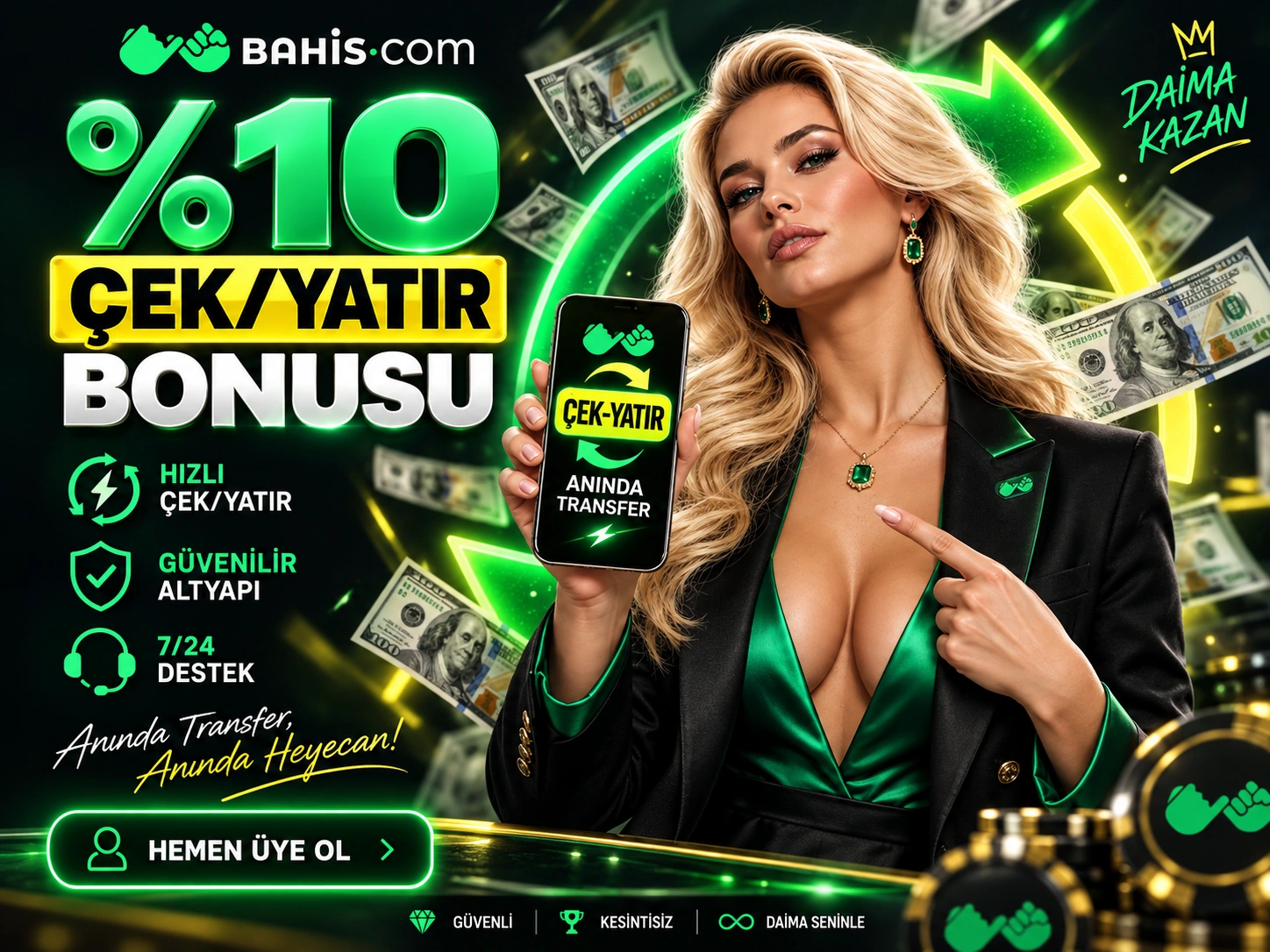 Bahis.com %10 Çek/Yatır Kampanyası